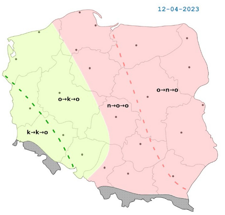 Biometeorologiczna ocena pogody prognozowanej na 12.04.2023