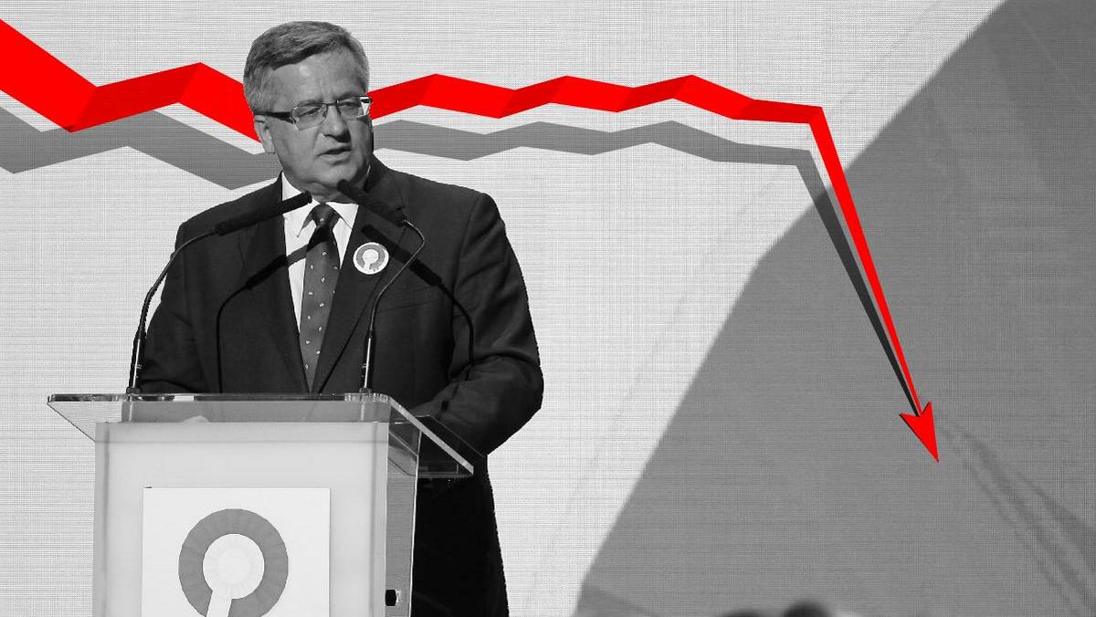 Bronisław Komorowski podczas przedwyborczego wystąpienia 