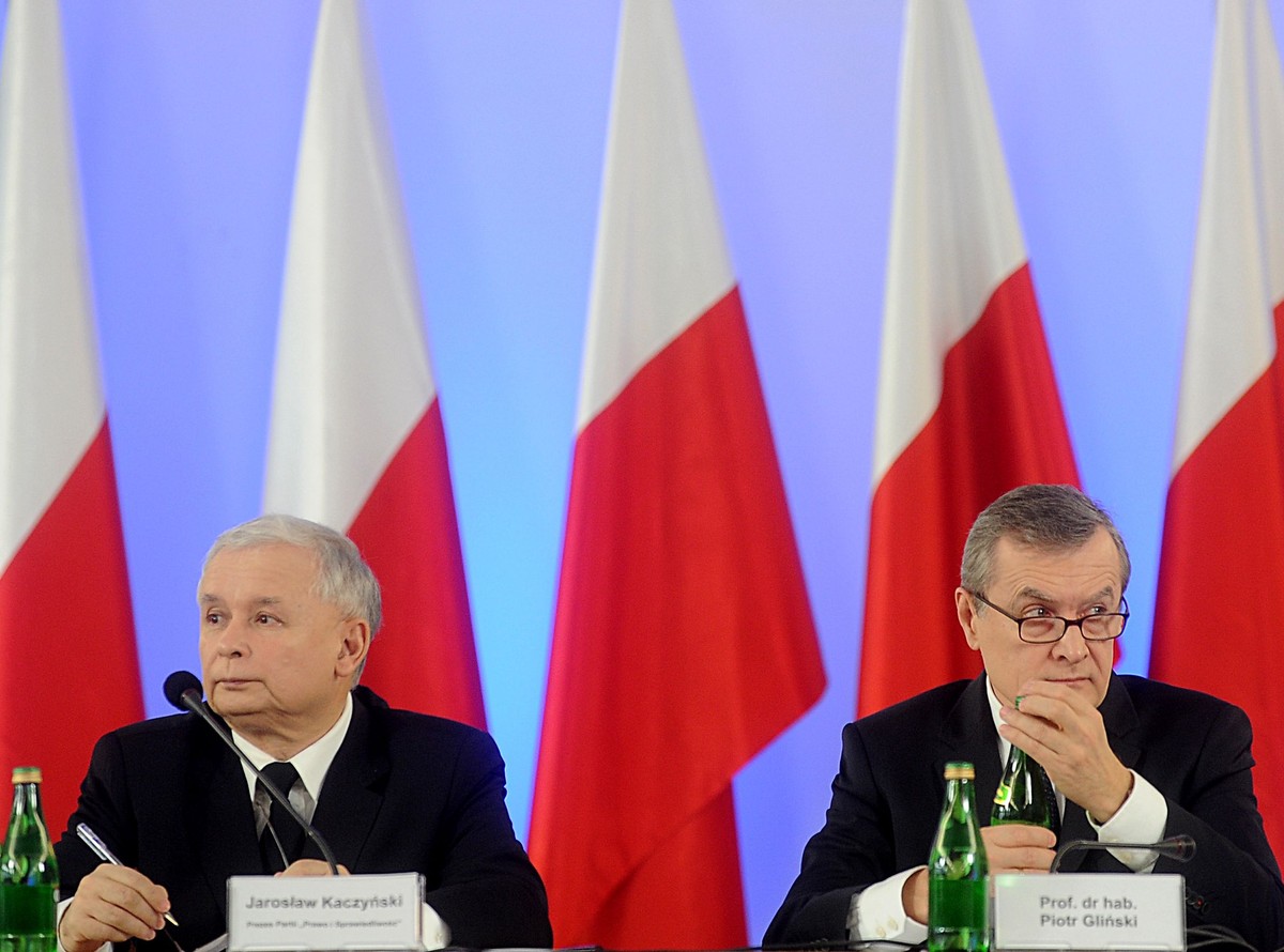 Jarosław Kaczyński i prof. Piotr Gliński