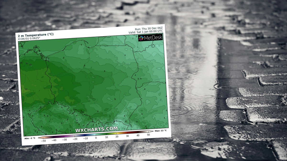 Prognoza pogody na Sylwestra. Będzie deszczowo i wyjątkowo ciepło