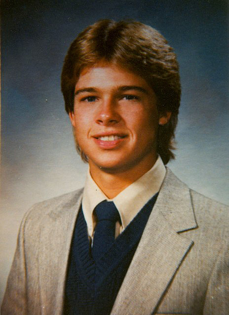 Brad Pitt jako nastolatek ze swoją pierwszą miłością