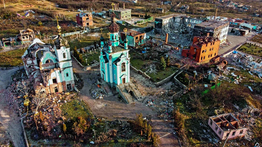 Wieś Bohorodychne, 20 grudnia 2022 r. Atakowana szczególnie w czerwcu 2022 r. Wojska ukraińskie odzyskały wieś we wrześniu 2022 r. 
