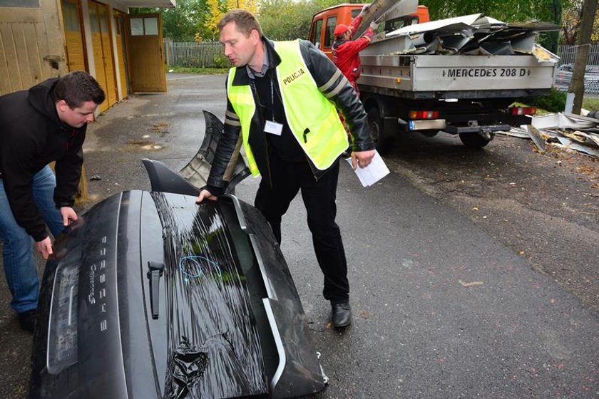 Ukradzione porsche pocięte na części