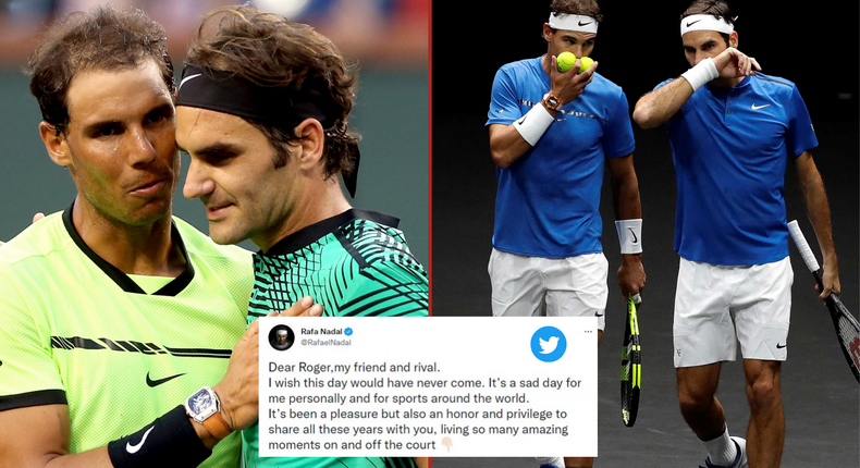 Rafa Nadal pays tribute to the retiring Roger Federer