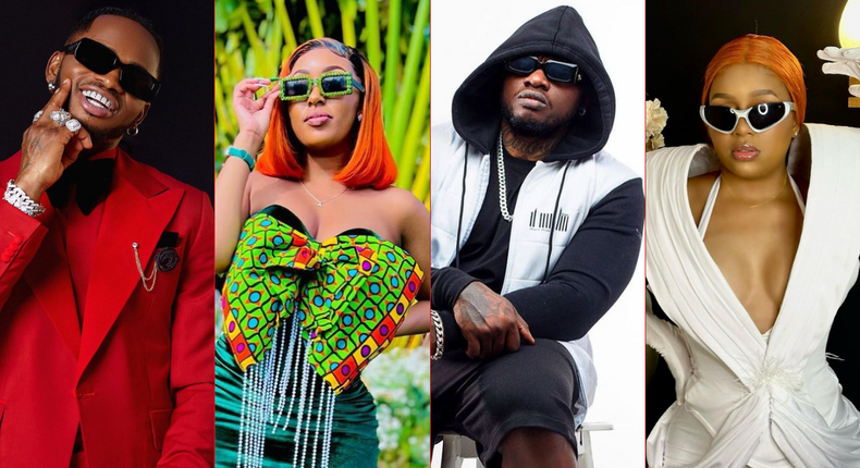 Tanzanian superstar Diamond Platnumz, Kenyan socialite Amber Ray, rapper Khaligraph Jones and singer Nandy