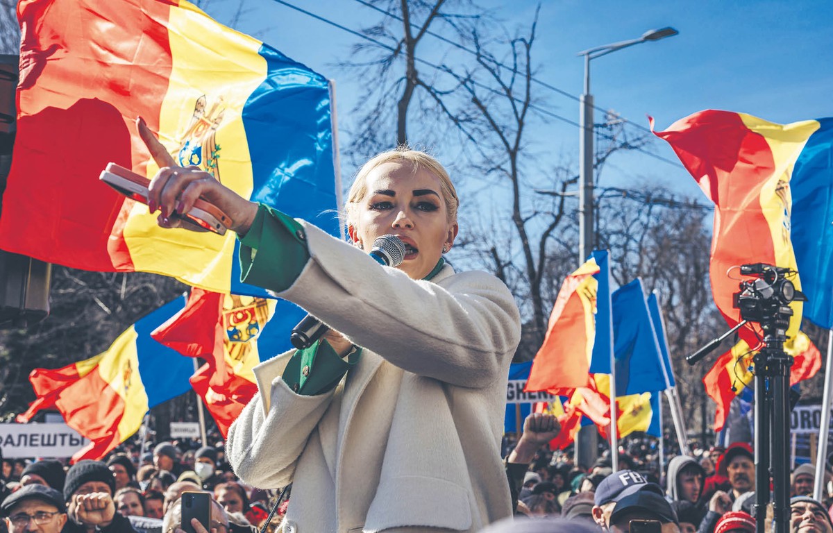 Marina Tauber, wiceszefowa Partii Șor, na wiecu w Kiszyniowie