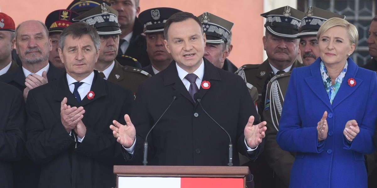 Andrzej Duda podczas uroczystości z okazji uchwalenia Konstytucji 3 Maja