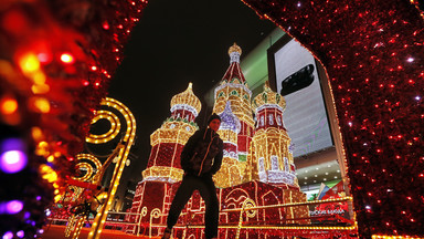 Świąteczno - noworoczne dekoracje na ulicach Moskwy