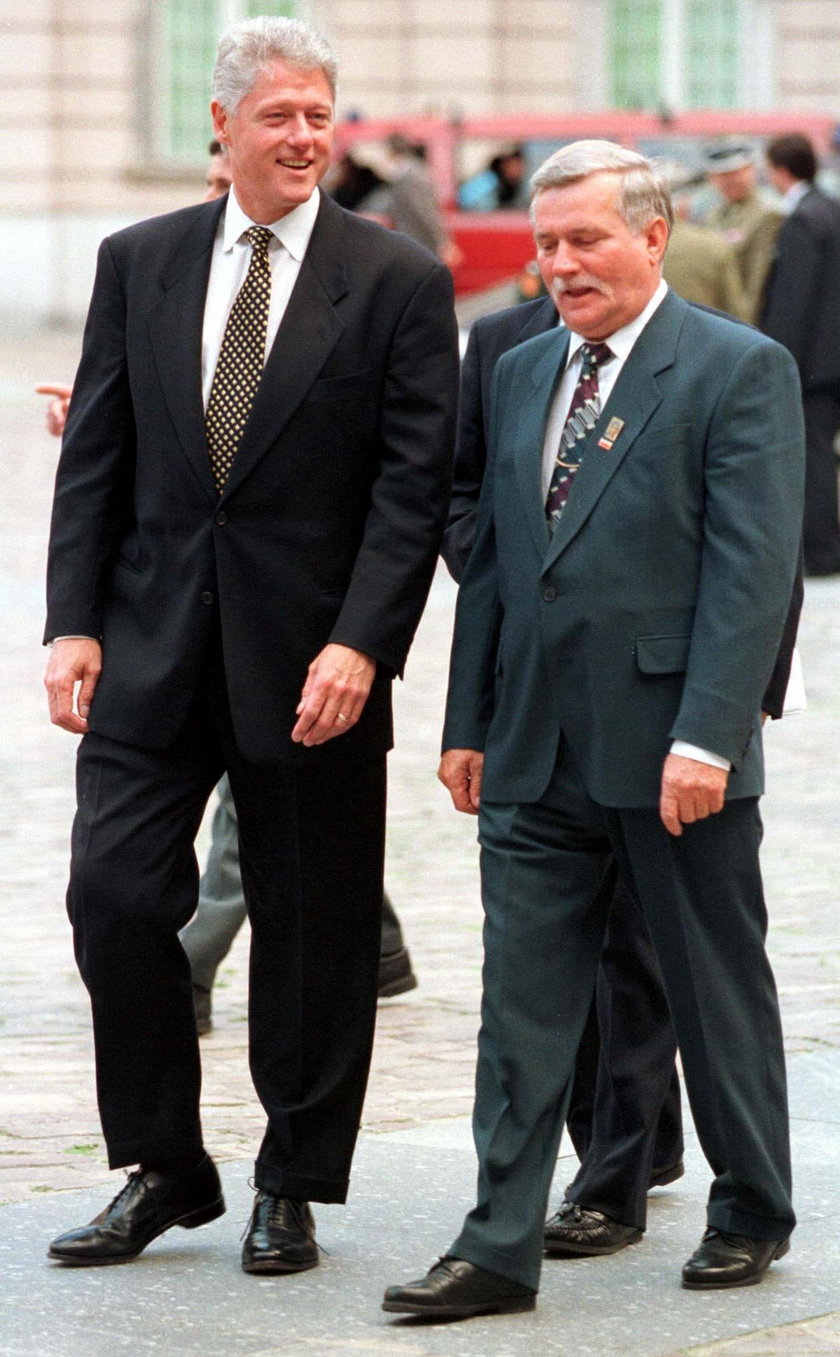 Bill Clinton i Lech Wałęsa