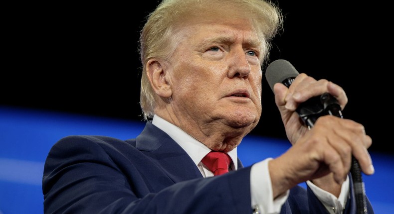 Former President Donald Trump at the Conservative Political Action Conference (CPAC) in Dallas, Texas, on August 6, 2022.