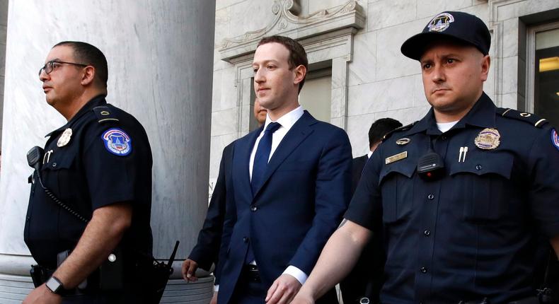 facebook ceo mark zuckerberg congress police