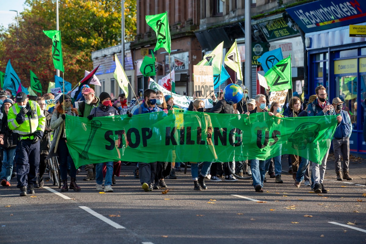Protesty w trakcie COP26