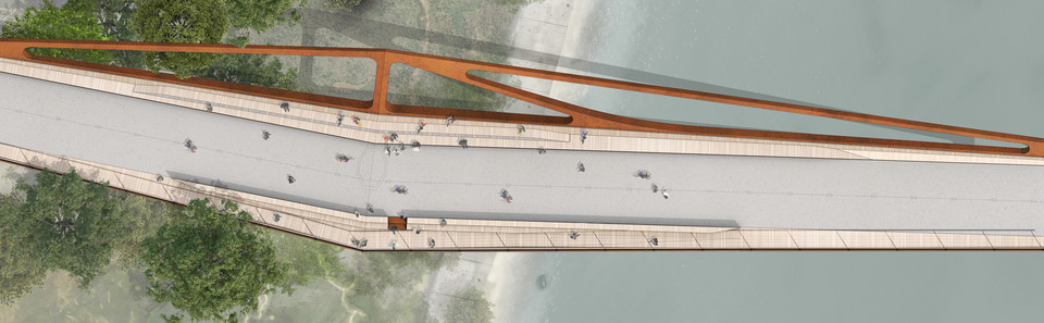 Tak będzie wyglądał most pieszo-rowerowy w Warszawie - wizualizacja