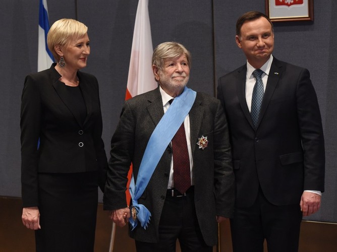 Agata Kornhauser-Duda, Szewach Weiss i Andrzej Duda