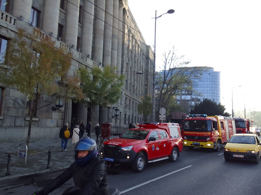 Požar na krovu Glavne pošte