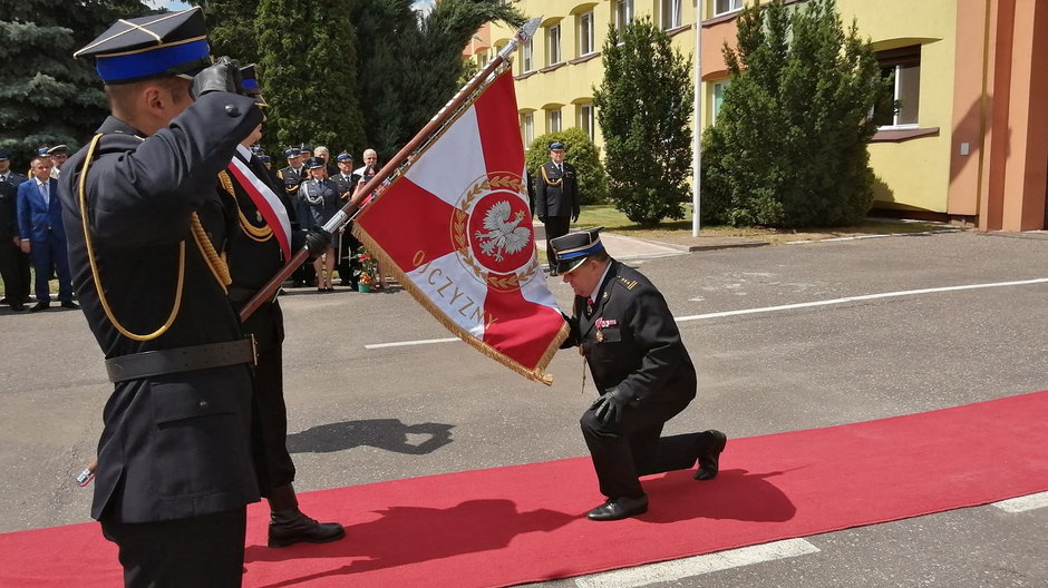 Pożegnanie komendanta sieradzkiej straży pożarnej