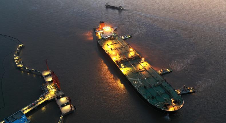 The UK is holding off on a ban on insuring ships carrying Russian oil, the FT reported.