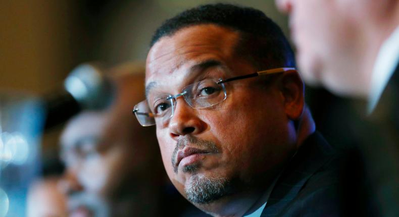 Rep. Keith Ellison in Denver during a forum about the future of the Democratic Party.