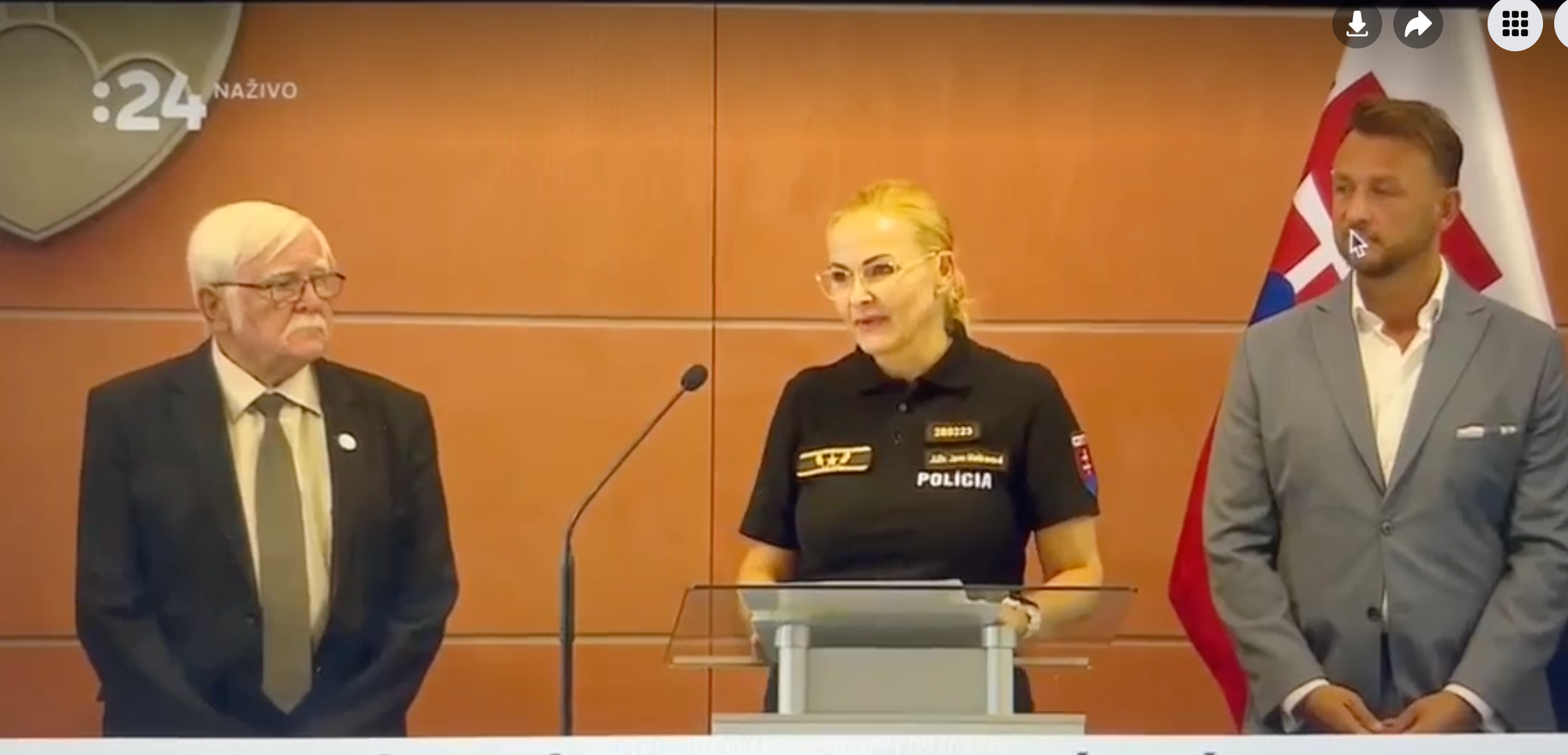 Policajná prezidentka odpadla počas tlačovej konferencie.