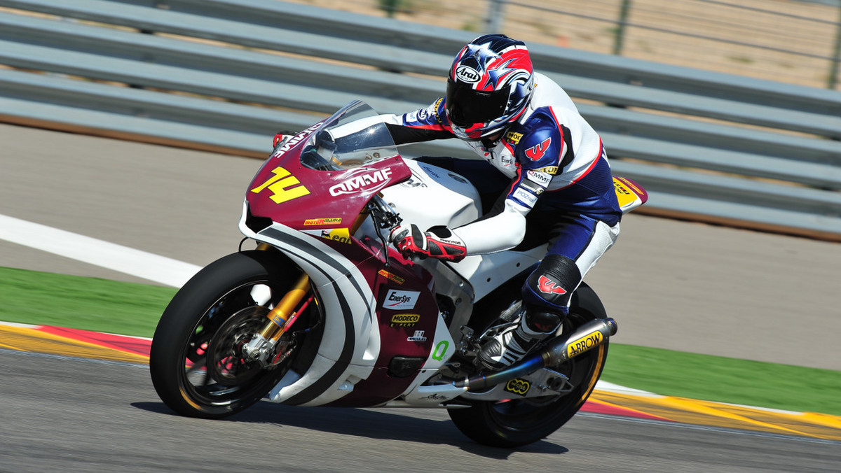 Mateusz Korobacz ma za sobą jednodniowy test japońskiego motocykla Moriwaki w barwach startującego w MŚ Moto2 zespołu QMMF.