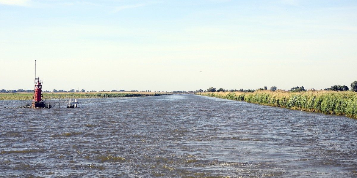 Zalew Wiślany, u ujściu rzeki Elbląg