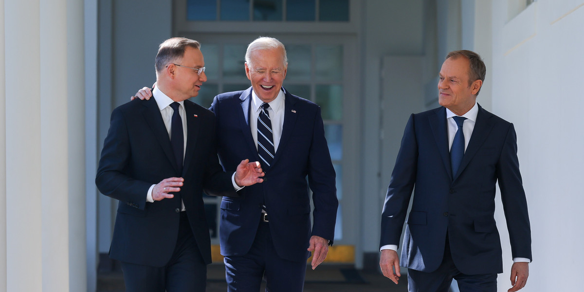Joe Biden, Andrzej Duda i Donald Tusk