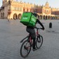 Kurier Uber Eats na krakowskim rynku, 20 marca 2020 r