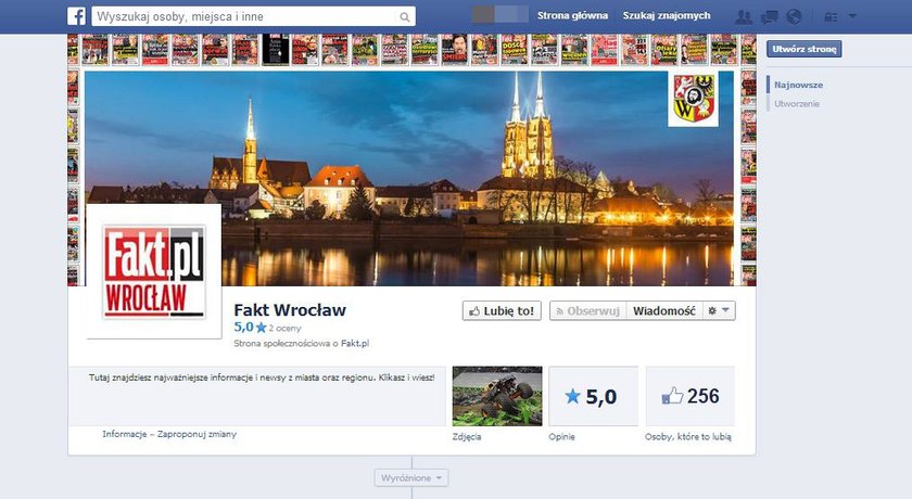 Strona Facebookowa Fakt Wrocław