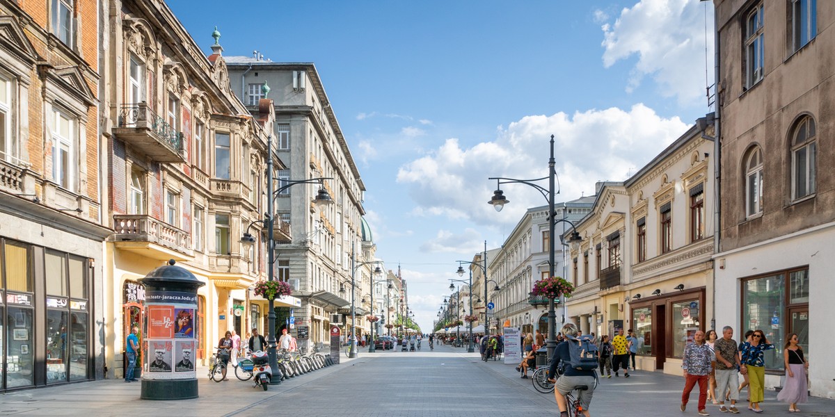 Ulica Piotrkowska w Łodzi.