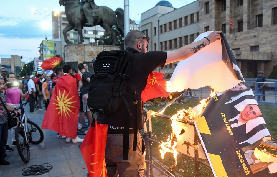 skopje protest