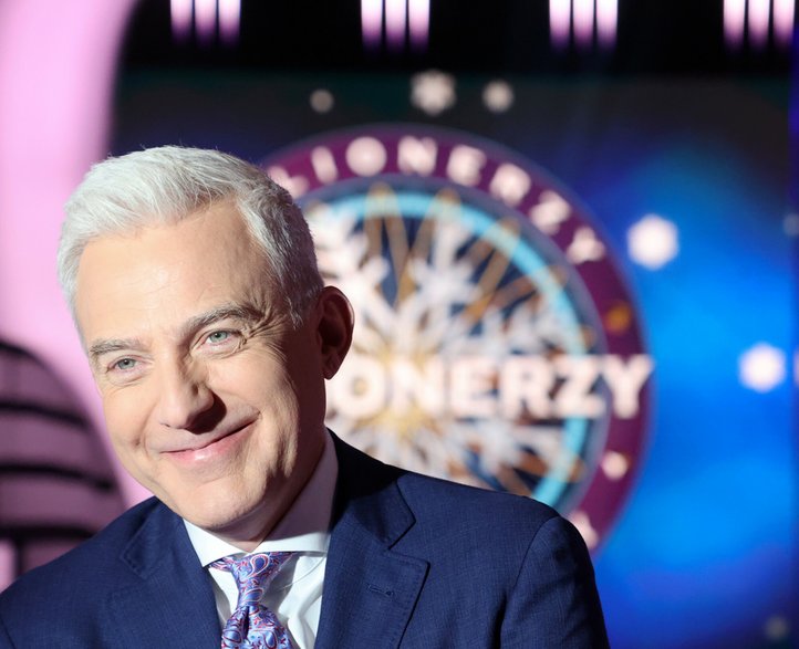 Hubert Urbanski na planie programu "Milionerzy"