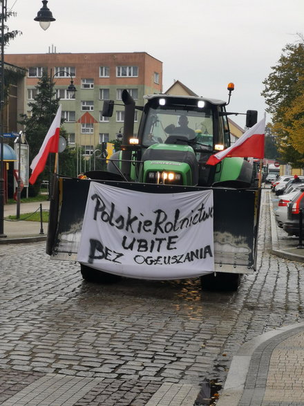 Protest rolników w Gryficach.