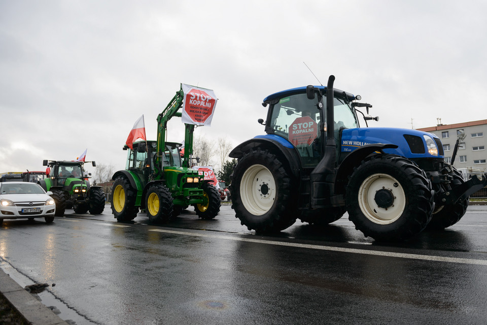 LESZNO PROTEST ROLNIKÓW BLOKADA DK NR 5 (Blokada dk nr 5)