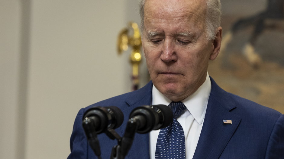 Joe Biden podczas przemówienia po strzelaninie w Teksasie