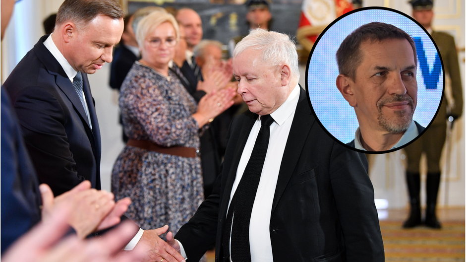 Prezydent RP Andrzej Duda i prezes Prawa i Sprawiedliwości Jarosław Kaczyński