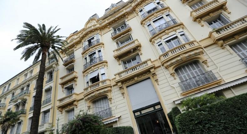 Jacqueline Veyrac, 76, president of the Grand Hotel in Cannes, was seized from her car in the middle of the day near her residence, pictured here in Nice