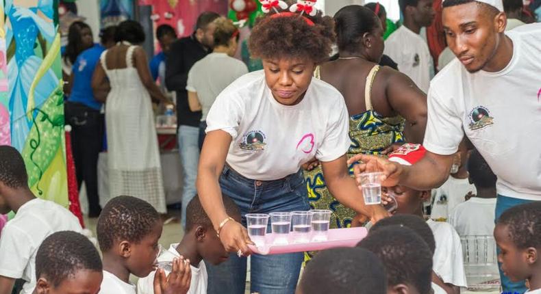 Becca hosts Christmas Party for orphans at Max Mart Fun House