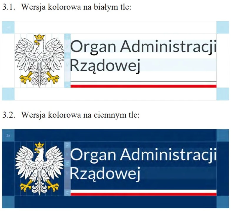 Fragment nowego rozporządzenia w sprawie "sposobu używania wizerunku orła ustalonego dla godła Rzeczypospolitej Polskiej oraz barw Rzeczypospolitej Polskiej do celów wspólnej identyfikacji wizualnej"