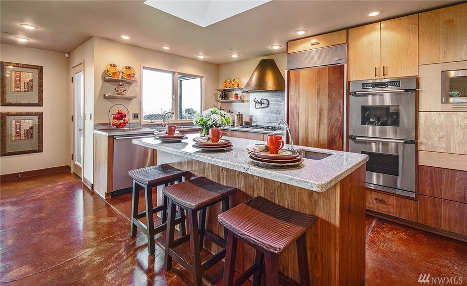 The kitchen seems a bit modest for someone who's Microsoft CEO.