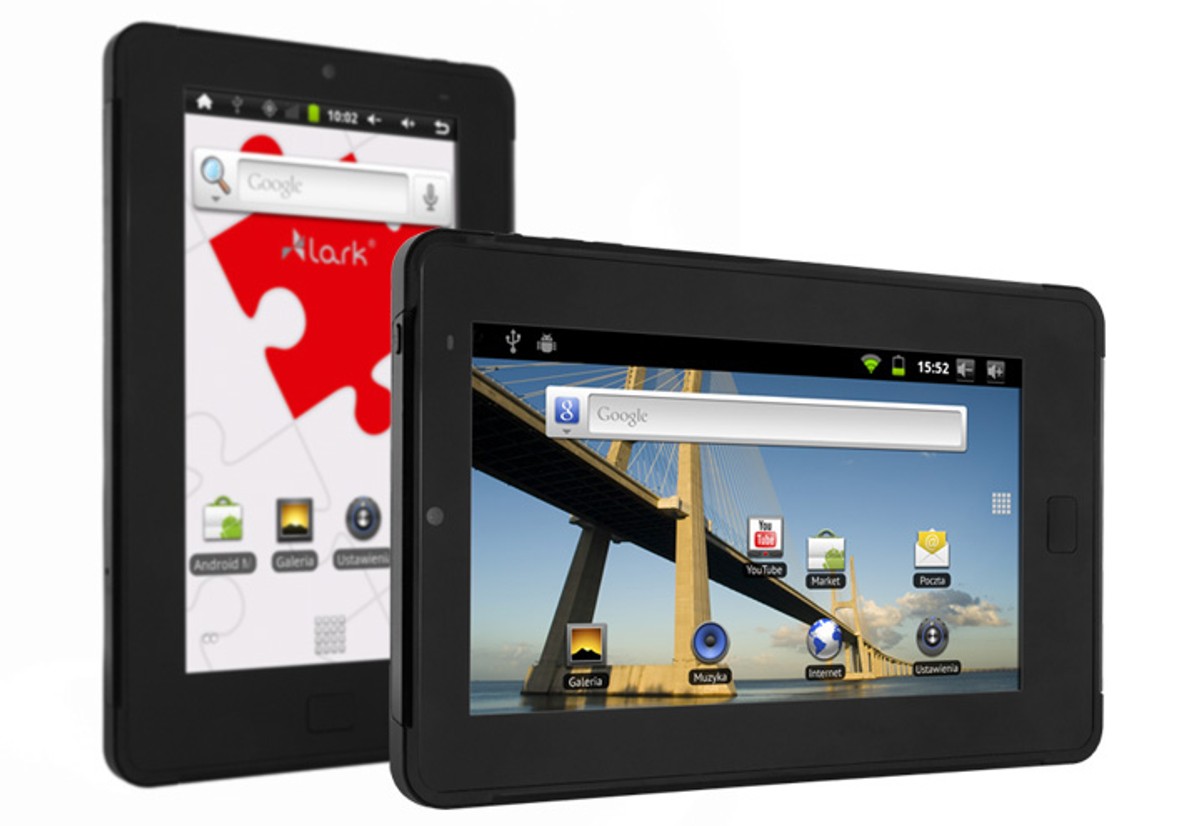 Lark FreeMe 70.0 (170 zł) Tablet z systemem operacyjnym Android 2.2 oraz wyświetlaczem o przekątnej 7 cali i rozdzielczości 800 x 480 pikseli. Wyposażony w procesor Telechips TCC8902 800MHz.