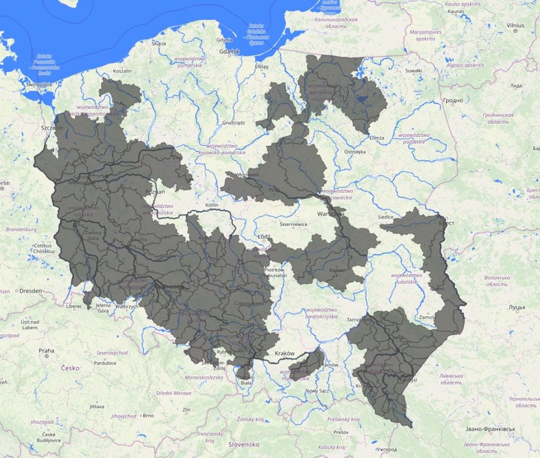 Ostrzeżenia przed suszą hydrologiczną.