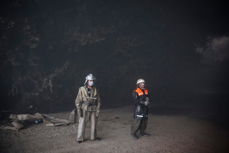 Pożar bazy paliwowej pod Kijowem