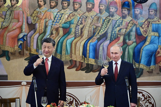 Xi Jinping podczas wizyty w Moskwie