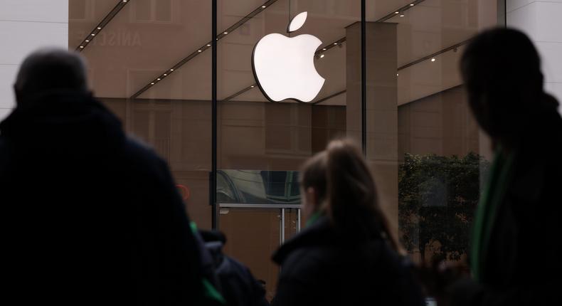 People walk past an Apple Store on March 25, 2024, in Berlin, Germany.Sean Gallup/Getty Images