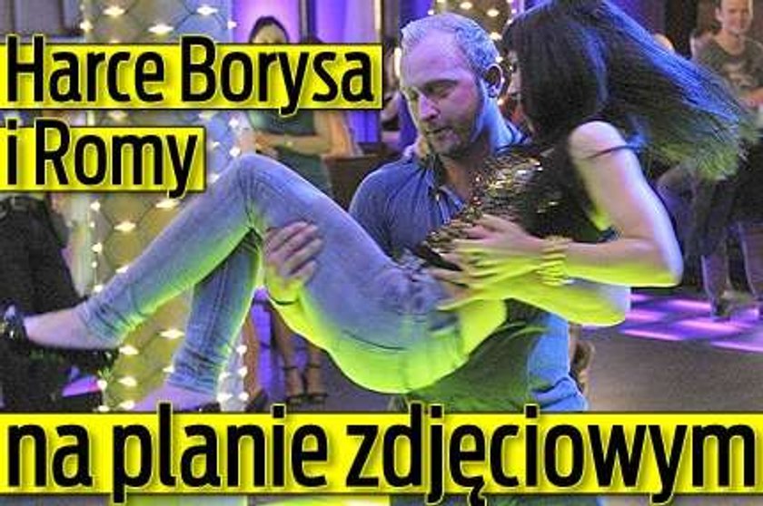 Harce Borysa i Romy na planie zdjęciowym