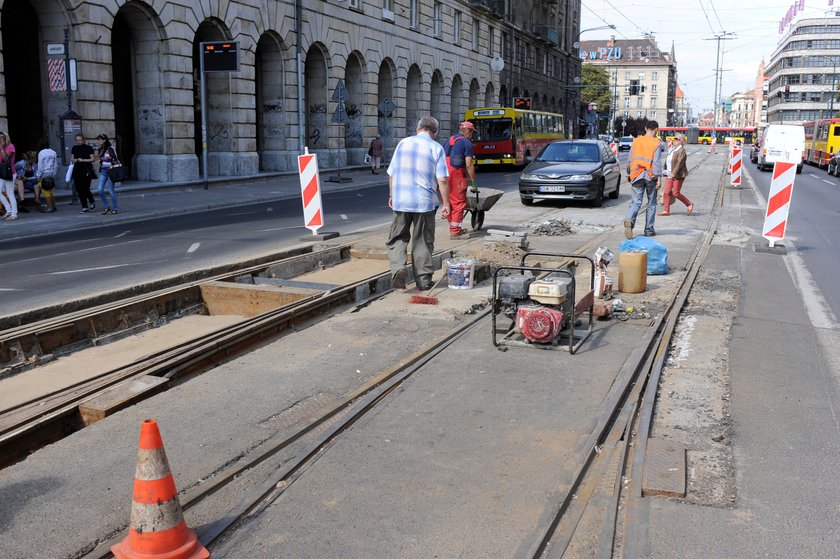 Remont torowiska na Świdnickiej