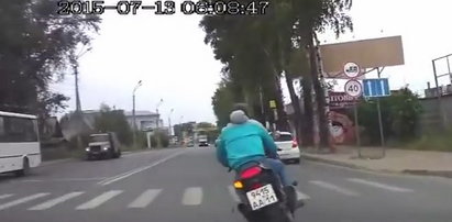 Pościg za motocyklistą. FILM z tragicznym zakończeniem