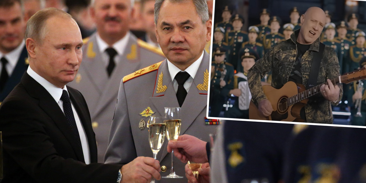 Władimir Putin i szef resortu obrony Siergiej Szojgu.