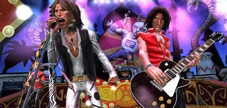 Screen z gry "Guitar Hero: Aerosmith"