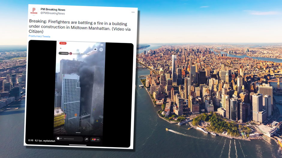 Nowy Jork: pożar wieżowca na Manhattanie